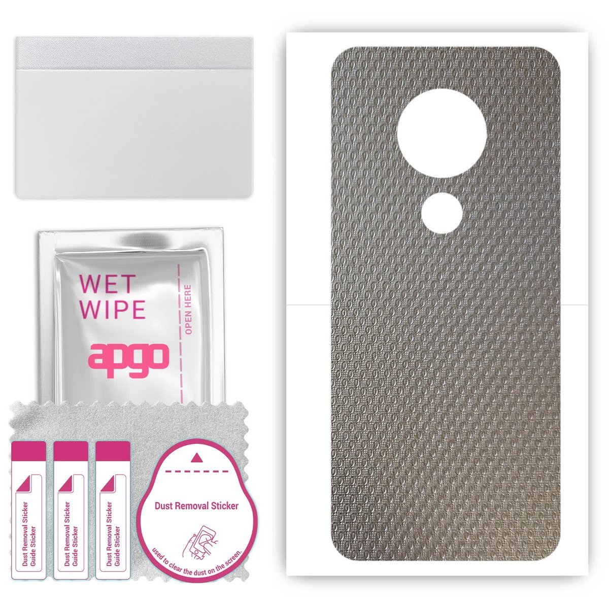 Folia naklejka skórka strukturalna na TYŁ do Nokia 6.2 - Aluminium krople - apgo SKINS