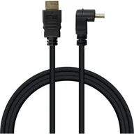Kable - Kabel DPM HDMI to HDMI wtyk kątowy 1.5 m czarny (BMHDMI15A) (5900672655230) - miniaturka - grafika 1