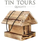 Karmniki dla ptaków - OPALANY KARMNIK DLA PTAKÓW ZASYPOWY 23x20x21 cm - miniaturka - grafika 1