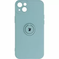 Etui i futerały do telefonów - Bizon Etui Case Silicone Ring Sq do iPhone 14 Plus turkusowe - miniaturka - grafika 1