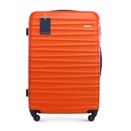 Walizki - Duża walizka z ABS-u i identyfikator z logo WITTCHEN pomarańczowa - miniaturka - grafika 1