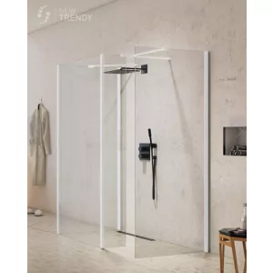 New Trendy EXK-2331 KABINA NEW MODUS WHITE WALK-IN U 80x200 CZYSTE 8mm ACTIVE SHIELD - Kabiny prysznicowe - miniaturka - grafika 1