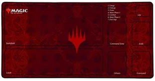 Konix Magic: Podkładka pod mysz XL The Gathering 70 x 35 cm do gier na komputerze stacjonarnym - antypoślizgowa gumowa podstawa - czerwona - Podkładki pod mysz - miniaturka - grafika 1