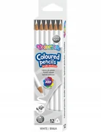 Kredki, ołówki, pastele i pisaki - Kredki ołówkowe trójkątne białe 12 szt. Colorino Kids 86570PTR - miniaturka - grafika 1