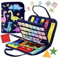 Zabawki sensoryczne - Materiałowa Kolorowa Książka Manipulacyjna Sensoryczna dla Dzieci - miniaturka - grafika 1