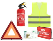 Gaśnice - Zestaw Samochodowy Gaśnica Apteczka Trójkąt Kamizelka - miniaturka - grafika 1