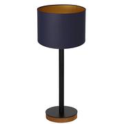 Lampy stojące - Luminex Table lamps 3838 lampa stołowa lampka 1x60W E27 czarny/niebieski/naturalny/złoty - miniaturka - grafika 1