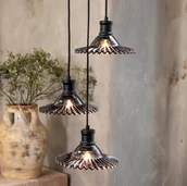 Lampy sufitowe - Markslöjd Lampa wisząca Novia, czarna, przydymione szkło, 3-punktowa, Ø 22 cm - miniaturka - grafika 1