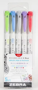 Marker Mildliner Brush Cool&Refined 5 kolorów - Markery do tablic - miniaturka - grafika 1