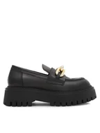 Półbuty damskie - Gino Rossi Loafersy 8040 Czarny - miniaturka - grafika 1