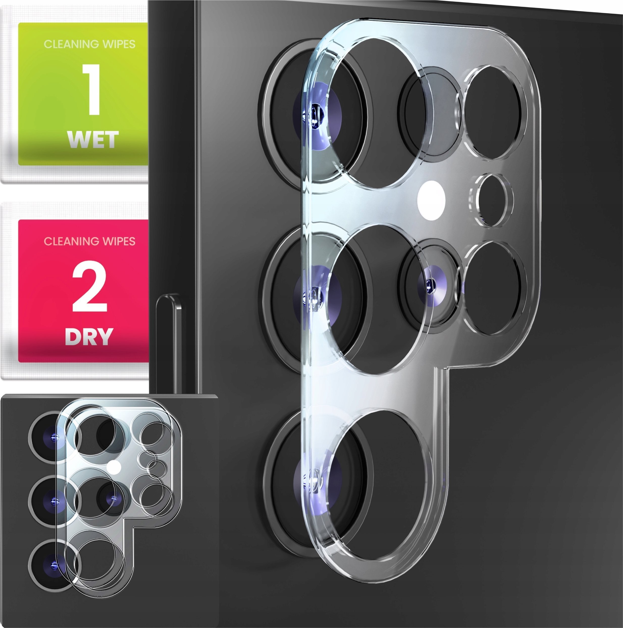 2-PAK Szkło Na Aparat Do Samsung Galaxy S24 Ultra Hartowane, Ochronne, 9H