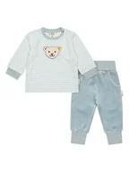 Kaftaniki dla niemowląt - Steiff 2-częściowy zestaw w kolorze kremowo-błękitnym - miniaturka - grafika 1