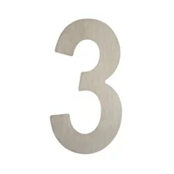 Numery na dom - Cyfra 3 wys.5 cm plastikowa srebrna - miniaturka - grafika 1