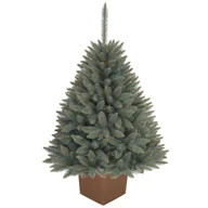 Choinki - CHOINKA SZTUCZNA ŚWIERK SREBRNY PREMIUM W KWADRATOWEJ DONICY 180 CM X-CHOINKA - miniaturka - grafika 1