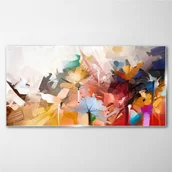 Obrazy i zdjęcia - Obraz na Szkle abstrakcja kwiaty 140x70 cm - miniaturka - grafika 1