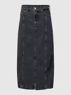 Spódnice - Spódnica jeansowa z 5 kieszeniami model ‘CLAIRE’ - grafika 1