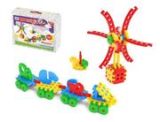Zabawki konstrukcyjne - Mario-Inex Klocki Konstrukcyjne Wafle Wesołe Miasteczko Stworów 3 82el - miniaturka - grafika 1