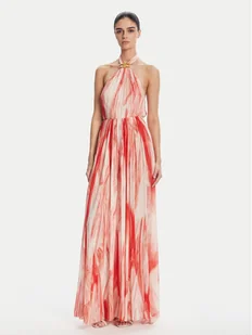 Elisabetta Franchi Sukienka letnia ABR4752E2 CP9 Czerwony Regular Fit - Sukienki - miniaturka - grafika 1