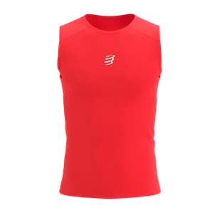 COMPRESSPORT Koszulka biegowa męska TRAIL RACING TANK fluo red - Koszulki sportowe męskie - miniaturka - grafika 1