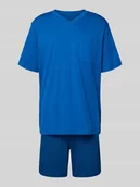 Piżamy męskie - Krój relaxed fit Piżama Zestaw w krótkim rękawie Model 'Comfort' - miniaturka - grafika 1