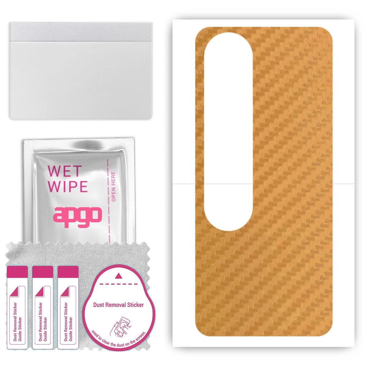 Folia naklejka skórka strukturalna na TYŁ do OnePlus Nord CE4 Lite 5G - Carbon Złoty - apgo SKINS