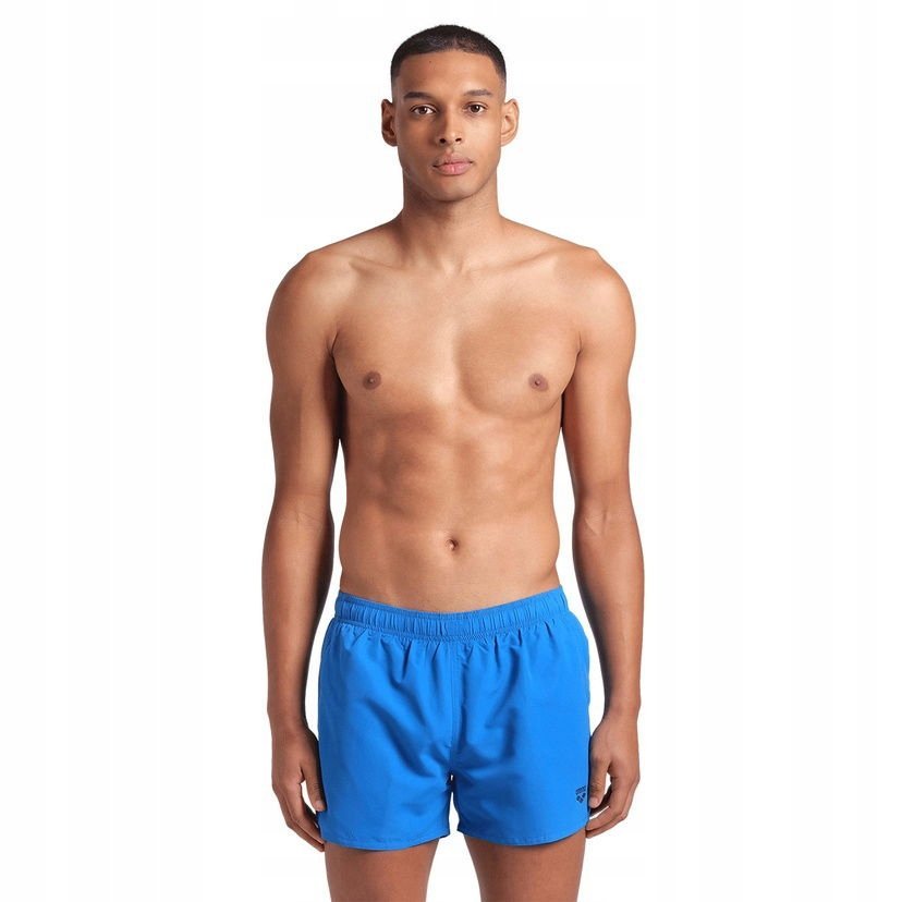 ARENA NIEBIESKIE KĄPIELÓWKI BOKSERKI Z LOGO I ELASTYCZNYM PASEM M 6BA