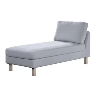 Dekoria pl pl Pokrowiec na szezlong Karlstad wolnostojący krótki srebrzysty szary 80 x 160 x 80 cm Velvet 732-704-24 - Pokrowce na meble - miniaturka - grafika 1
