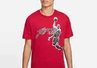 Koszulki męskie - Nike Air Jordan Dri-Fit Graphic Crew Tee Gym Red - miniaturka - grafika 1