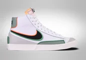 Koszykówka - Nike Blazer Mid '77 Retro Infinite White Roma Green - miniaturka - grafika 1