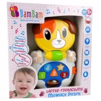 Bam Bam NIEUSTALONE Laptop Edukacyjny piesek 1653E (316681) - Zabawki interaktywne dla dzieci - miniaturka - grafika 1