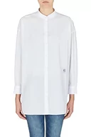 Koszulki i topy damskie - Armani Exchange Damska koszulka Sustainable, Basic, Oversize fit Shirt, White, Small, biały, S - miniaturka - grafika 1