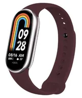 Akcesoria do smartwatchy - Zamienna silikonowa opaska pasek bransoleta bransoletka do Xiaomi Mi Band 8 bordowy - miniaturka - grafika 1