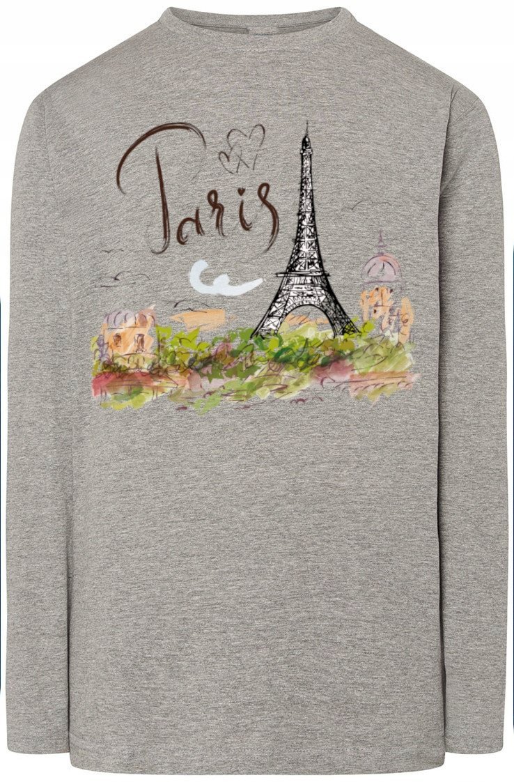 Paryż WIeża Eiffla Longsleeve Nadruk r.XXL