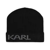 Czapki męskie - Karl Lagerfeld Czapka BEANIE | z dodatkiem wełny - miniaturka - grafika 1