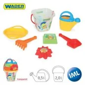 Zabawki do piasku - Wader Komplet do piasku Akwarium 7 elementów - miniaturka - grafika 1