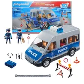 Zabawy w naśladowanie dorosłych - PLAYMOBIL Samochód policyjny z blokadą drogową ACTION HEROES 71716 78 el. - miniaturka - grafika 1