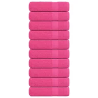 Ręczniki - vidaXL Ręczniki kąpielowe, 10 szt, różowe, 100x150 cm, bawełna 100% - miniaturka - grafika 1