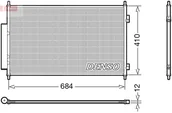 Chłodnice - CHŁODNICA KLIMATYZACJI Z OSUSZACZEM DENSO DCN40027 80110T7WA01 HONDA - miniaturka - grafika 1