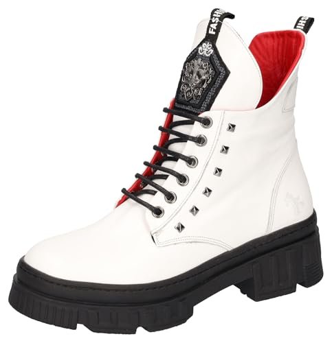 2Go Fashion Damskie 8249-501 modne kozaki, białe, 39 EU, biały, 39 EU