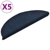 Dywany - vidaXL Samoprzylepne nakładki na schody, 5 szt., granatowe, 56x17x3 cm - miniaturka - grafika 1