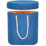 Pojemniki na zabawki - Kosz do przechowywania zabawek 27 L pojemnik z uchem niebiesko-pomarańczowy - miniaturka - grafika 1