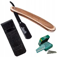 Brzytwy fryzjerskie - Brzytwa Fryzjerska Do Golenia Na Żyletki + Etui - miniaturka - grafika 1