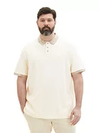 Koszulki męskie - TOM TAILOR Męska koszulka polo 1037028, 18592-Vintage, beżowa, 3XL, 18592 – Vintage Beige, 3XL - miniaturka - grafika 1