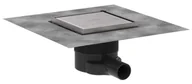 Odpływy liniowe - Hansgrohe RainDrain Brilliance - Odpływ punktowy 15x15 cm, stal nierdzewna szczotkowana 56251800 - miniaturka - grafika 1