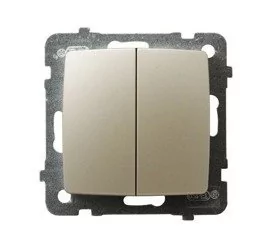 Ospel elektro Łącznik podwójny schodowy - Karo ŁP-10S/M/42 - Wyłączniki światła i elektryczne - miniaturka - grafika 1