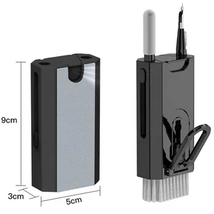 Czyścik wielofunkcyjny do ekranu klawiatury słuchawek Alogy Cleaner Set 8w1 do telefonów laptopów PC Czarny - Części i akcesoria do laptopów - miniaturka - grafika 2