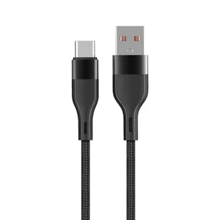 Maxlife kabel MXUC-07 USB - USB-C 1,0 m 3A czarny nylonowy - Kable USB - miniaturka - grafika 1