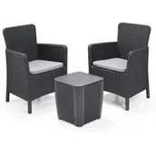 Meble ogrodowe - Zestaw mebli ogrodowych KETER Trenton Balcony Szary - miniaturka - grafika 1