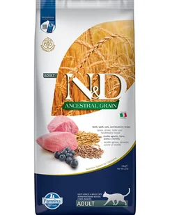 FARMINA N&D Ancestral Adult Cat 10 kg jagnięcina, orkisz, owies i borówka - - Sucha karma dla kotów - miniaturka - grafika 1