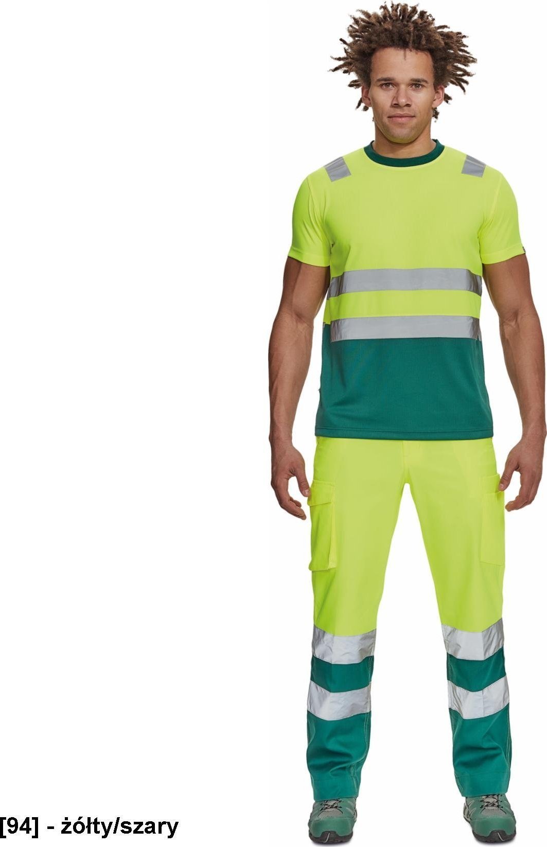 CERVA MONZON HV - t-shirt - żółty/szary 5XL